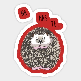 Namaste hedgehog Sticker
